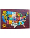 Icanvas Usa Recycled License Plate Map Vii By Design Turnpike Wall Art