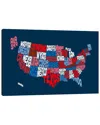 Icanvas Usa (states) Typographic Map Ii By Michael Tompsett Wall Art