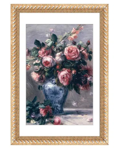 Icanvas Vase Of Roses By Pierre-auguste Renoir Wall Art In Red