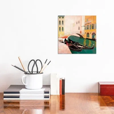 Icanvas Venice Gondolas I By Ana Rut Bré - Graphic Art Print In No Matte,wrapped Canvas
