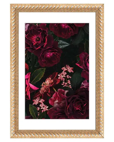 Icanvas Vintage Midnight Summer Botanical Roses Garden By Utart Wall Art In Multi