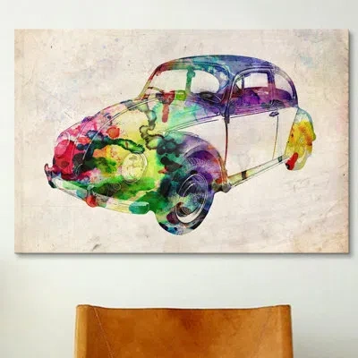 Icanvas 'vw Beetle (urban)' By Michael Tompsett - Wrapped Canvas Graphic Art Print In No Mat,wrapped Canvas