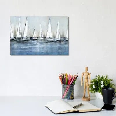 Icanvas Waiting For The Sun By Susan Jill - Painting Print In Wrapped Canvas,no Mat