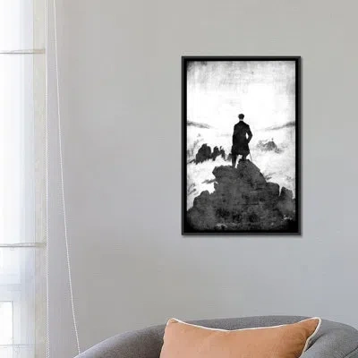 Icanvas 'wanderer Above The Sea Of Fog Ii' - Wrapped Canvas Painting Print In No Mat,wrapped Canvas