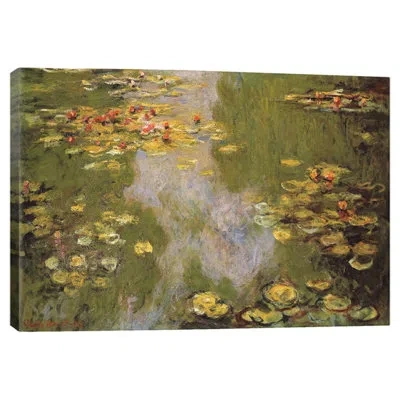 Icanvas Water Lilies 1919 Canvas Print Wall Art In Green;yellow