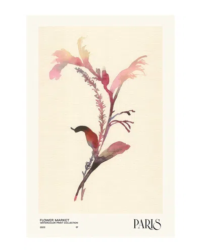 Icanvas Watercolor Print Collection. Flower Market - Paris By Nktn Wall Art In Pink