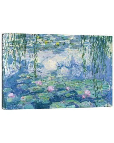 Icanvas Waterlilies, 1916-19 By Claude Monet Wall Art In Blue