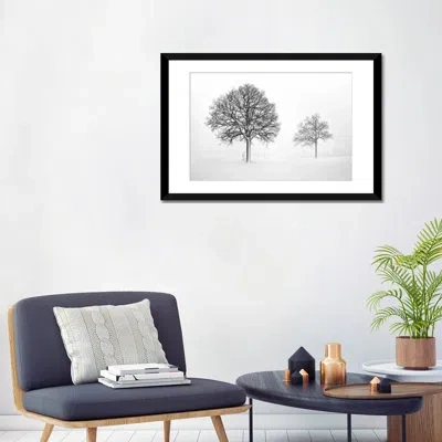 Icanvas 'we Live And Die Together' By Ben Heine Photographic Print On Wrapped Canvas In Black Framed Paper,white