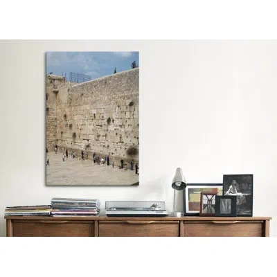 Icanvas Westren Wall Jerusalem Photographic Print On Wrapped Canvas In Cream