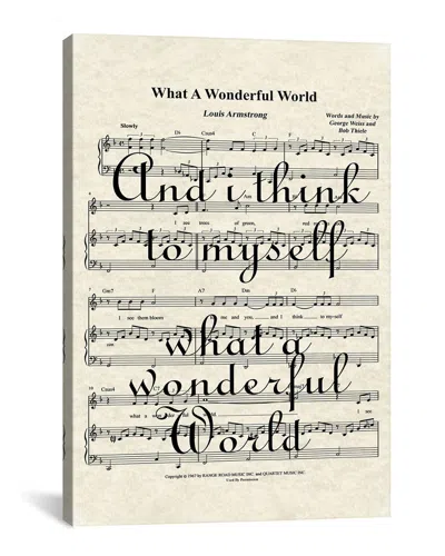 Icanvas What A Wonderful World Ii Wall Art By Wordsandmusicart