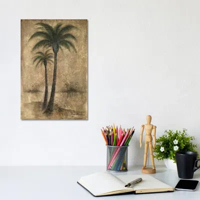 Icanvas Whispering Palm I By Ruane Manning - Painting Print In No Matte,wrapped Canvas