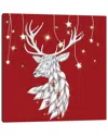 Icanvas White Deer And Hanging Stars Wall Art