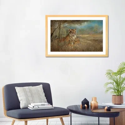 Icanvas Wild And Beautiful By Ruane Manning - Painting Print In Beige Wood Framed Paper,white