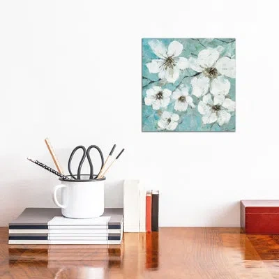 Icanvas Wild Dogwood By Ruane Manning - Painting Print In No Matte,wrapped Canvas