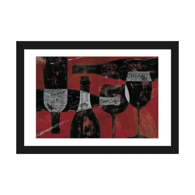 Icanvas 'wine Selection' Graphic Art Print On Canvas In Black Framed Paper,white