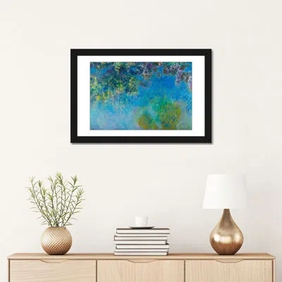 Icanvas 'wisteria' Print On Canvas In Black Framed Paper,white