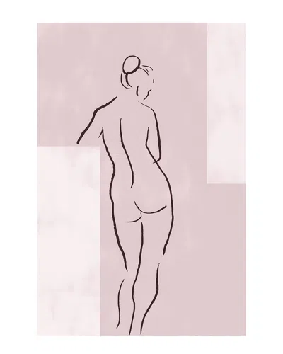 Icanvas Woman Line By Pictufy Studio Ii Wall Art In Pink