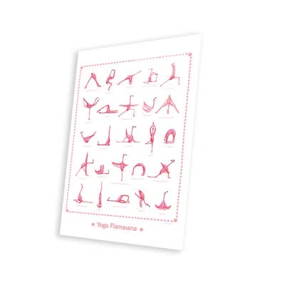 Icanvas Yoga Print On Acrylic Glass In White;gray;silver;cream;orchid Pink