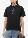 Ice & Techno Cross Logo Print T-shirt In Black