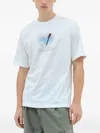 Ice & Techno Nail Bat Graphic-print T-shirt In Blue