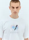Ice & Techno Nail Bat Graphic-print T-shirt In White