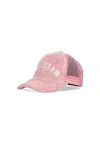 Ice Cream Hat Visiera Curva Man Fur Trucker Cap Pink