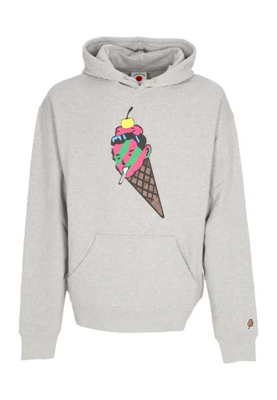 Ice Cream Lightweight Hoodie Man Cone Man Popover Hoodie Heather Grey