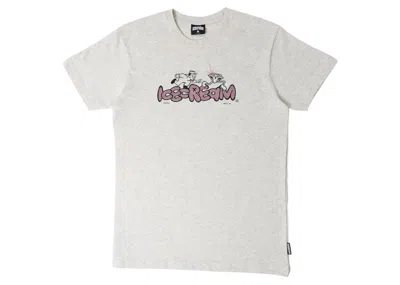 Pre-owned Ice Cream Men's  Chase Tee Shirt In White/heather Grey