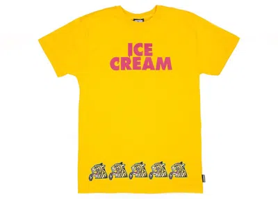 Pre-owned Ice Cream Men's  Cream Tee Shirt In Yellow