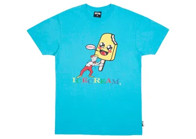Pre-owned Ice Cream Men's  Dream Bigger Tee Shirt In Blue/teal