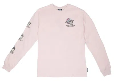 Pre-owned Ice Cream Men's  Giving Long Sleeve Tee Shirt In Pink/rose