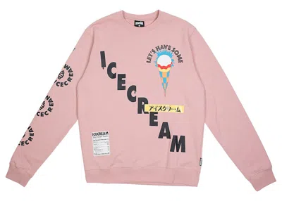 Pre-owned Ice Cream Men's  Lets Get Some Crew Sweater In Pink/mauve