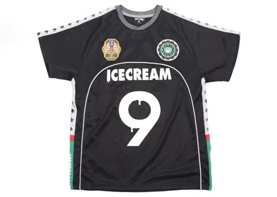 Pre-owned Ice Cream Men's  Malba Knit Jersey Tee Shirt In Black