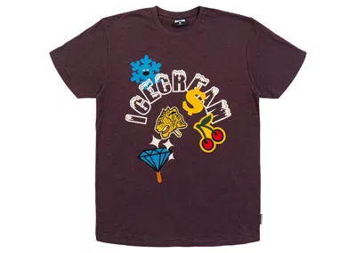Pre-owned Ice Cream Men's  Melted Knit Tee Shirt In Brown/shale
