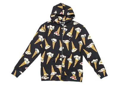 Pre-owned Ice Cream Men's  Shane Zip Hoodie In Black