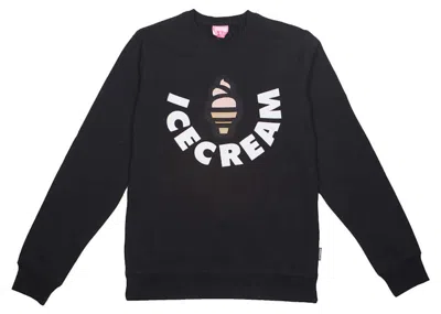 Pre-owned Ice Cream Men's  Vanilla Crew Sweater In Black