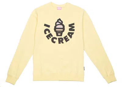 Pre-owned Ice Cream Men's  Vanilla Crew Sweater In Yellow