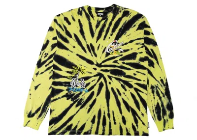 Pre-owned Ice Cream Men's  Wales Long Sleeve Knit Tee Shirt In Black/neon Yellow