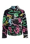 Ice Cream Men's Jeans Running Dog Denim Jacket Black/multiple In Black/multi