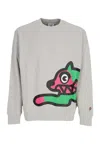 Ice Cream Men's Jumbo Running Dog Crewneck Heather Grey In Heather Grey