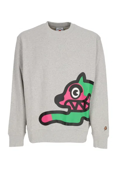 Ice Cream Men's Jumbo Running Dog Crewneck Heather Grey
