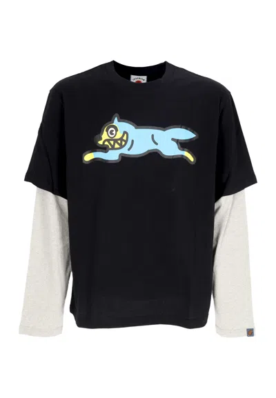 Ice Cream Men's Long Sleeved Running Dog Layered L/s T-shirt Black