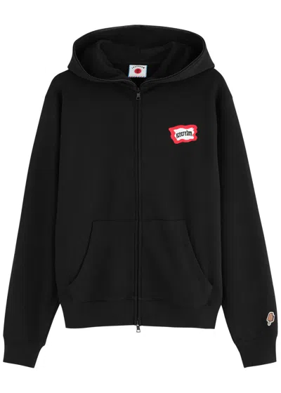 Ice Cream Roundabout Printed Hooded Cotton Sweatshirt In Black