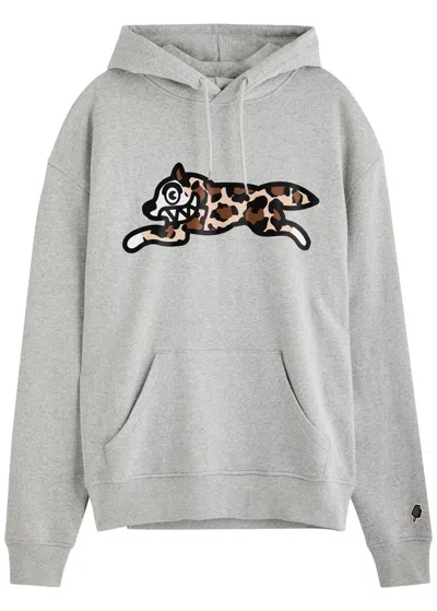 Ice Cream Running Dog Hooded Cotton Sweatshirt In Grey