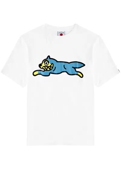 Ice Cream Running Dog Printed Cotton T-shirt In White