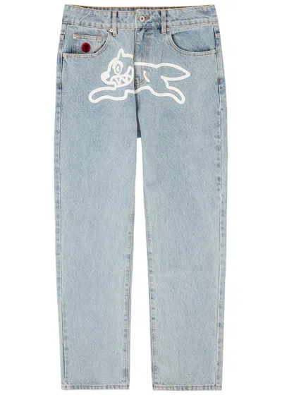 Ice Cream Running Dog Straight-leg Jeans In Dark Blue