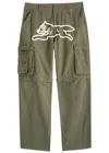 Ice Cream Running Dog Zip-off Shorts Twill Cargo Trousers In Khaki