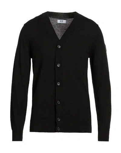 Ice Iceberg Man Cardigan Black Size Xxl Wool
