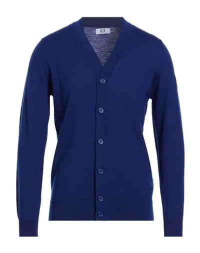 Ice Iceberg Man Cardigan Blue Size Xl Wool