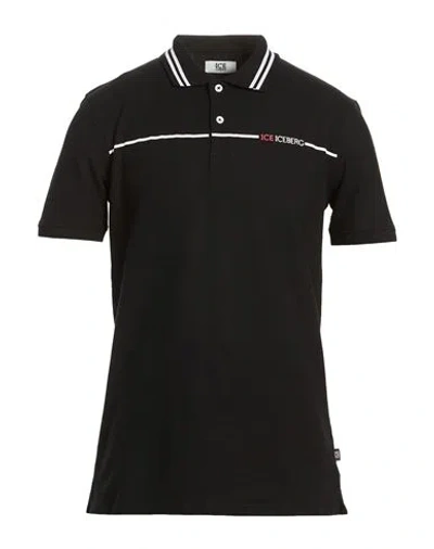 Ice Iceberg Man Polo Shirt Black Size Xl Cotton